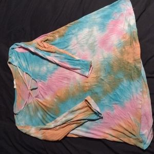 3/4 sleeve Tye Dye shirt